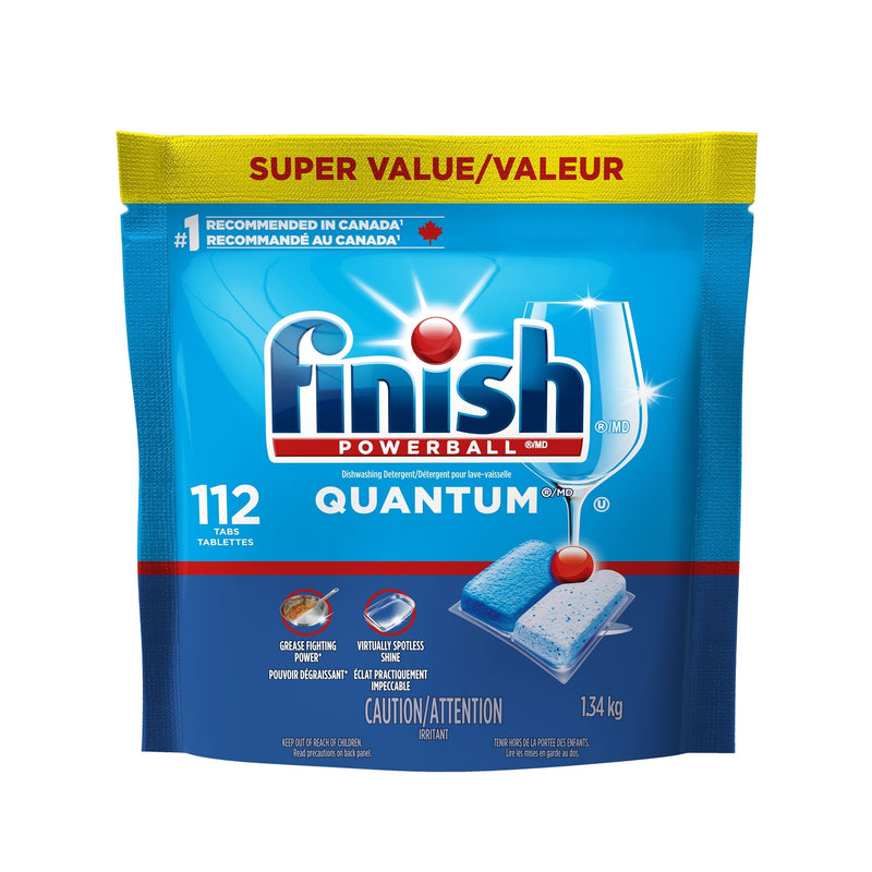 Finish Powerball Quantum Dishwasher Detergent Tabs Super Value Pack, Fresh Scent, 112-pk O6