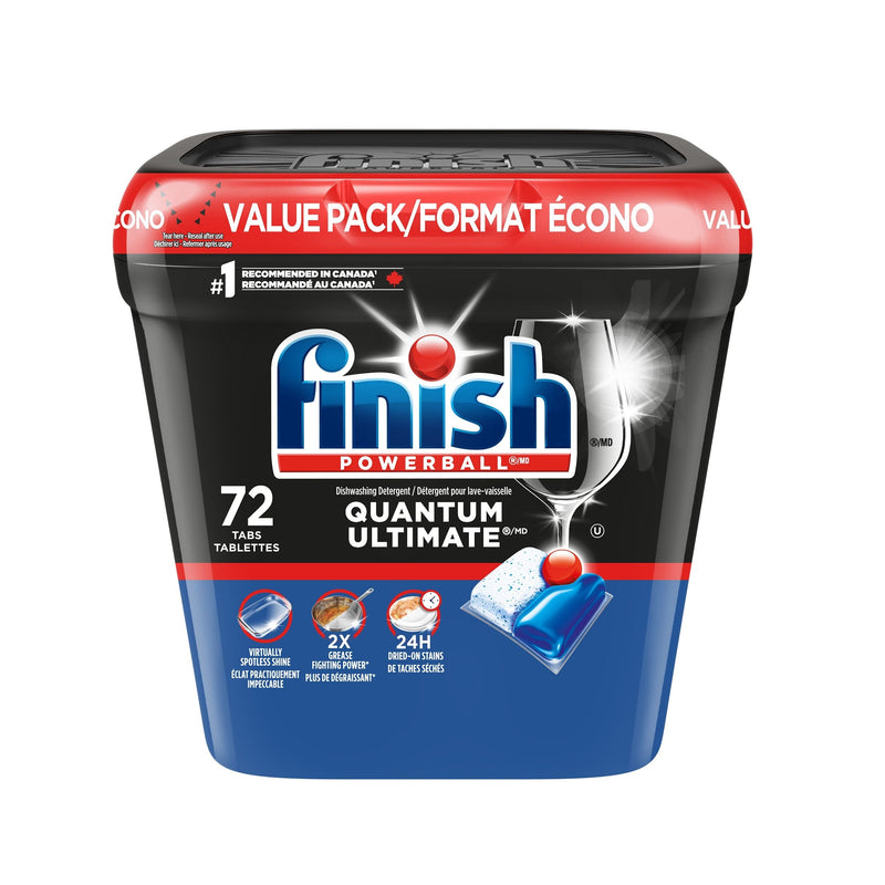 Finish Quantum Ultimate Dishwasher Detergent Tabs, Fresh Scent, 72-pk V7