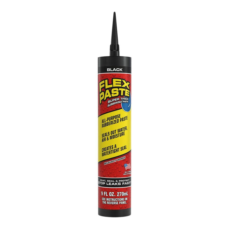 Flex Seal Flex Paste, Super Thick Rubber Paste, Caulk Sealant Leak Protector, Black or White, 9-FL OZ./270 mL J1