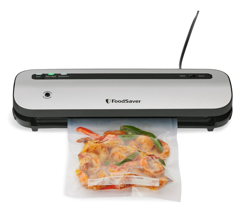 FoodSaver VS 1230 Space Saving Vacuum Sealing System Bundle with Built-in Bag Alignment Tool G7