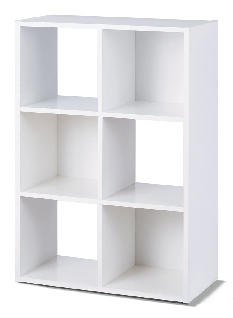 For Living 6-Cube Storage Organizer, Bookcase/Bookshelf, White Q2