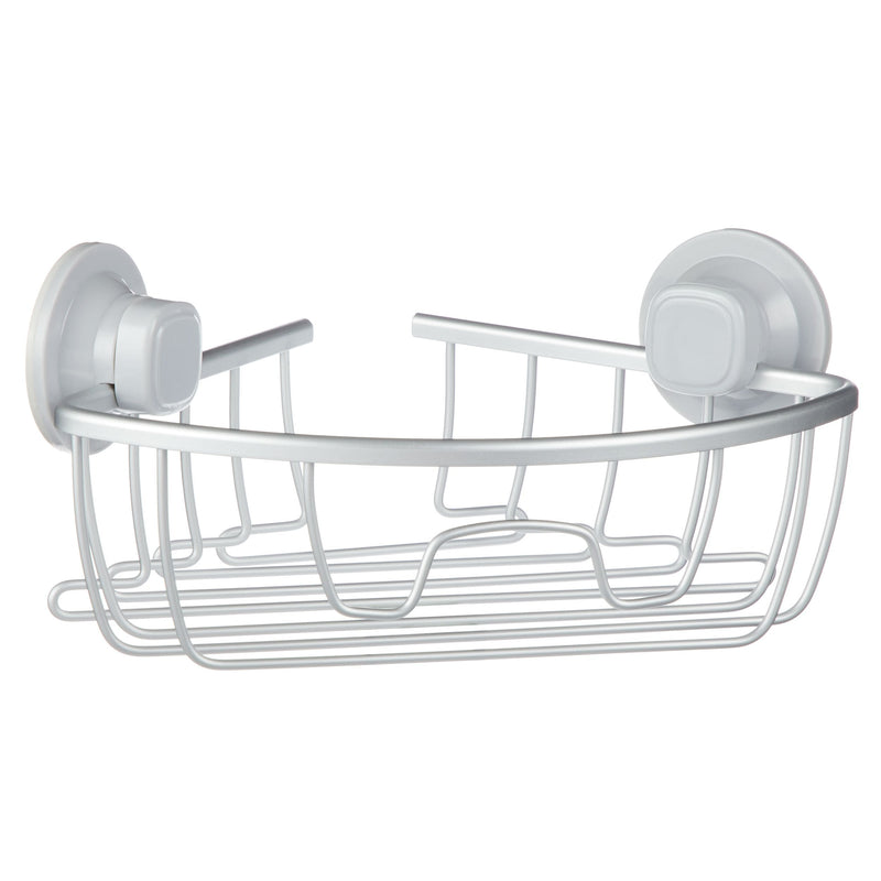 For Living Aluminum Rust-Resistant Suction Corner Shower Caddy, 3-in x 10-in x 7.25-in X5