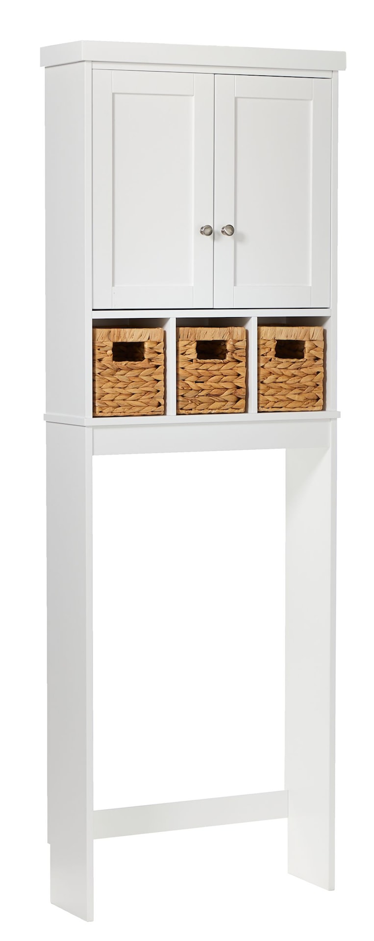 For Living Basket Bathroom Space Saver, White Q0