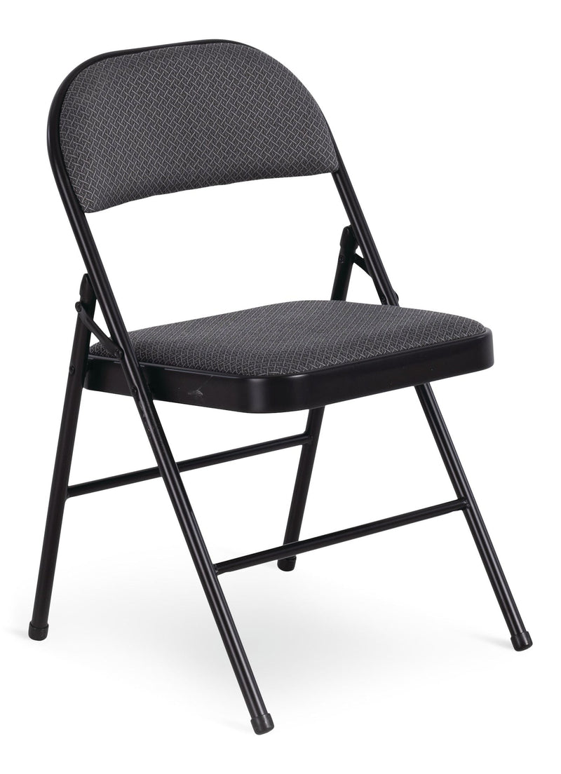 For Living Fabric Folding/Compact Chair, Grey Fabric & Black Frame L5