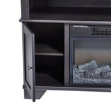 For Living Hamilton Electric Fireplace TV Stand, 44.5-in, 1500W, Brown Cappucino