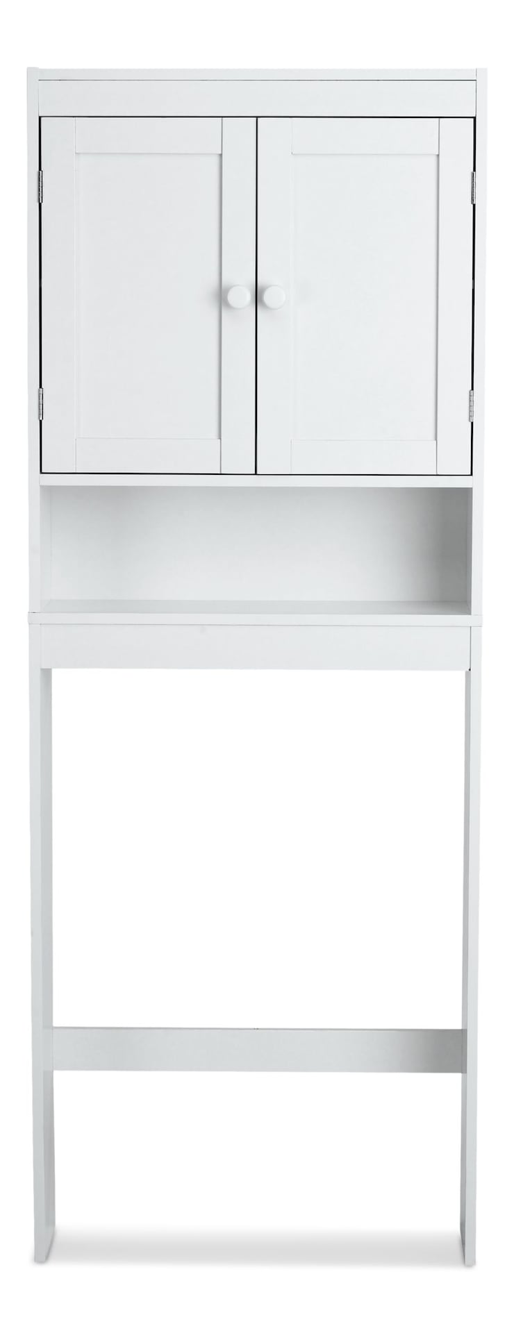 For Living Orleans 2-Door Over-The-Toilet Spacesaver Bathroom Storage Cabinet, White X2