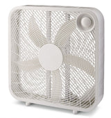 For Living Plastic 5-Blade Portable Box/Floor Fan, 2-Speed, White, 20-in