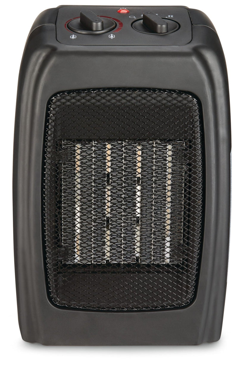 For Living Portable Ceramic Space Heater withThermostat, 1500W, Black P5