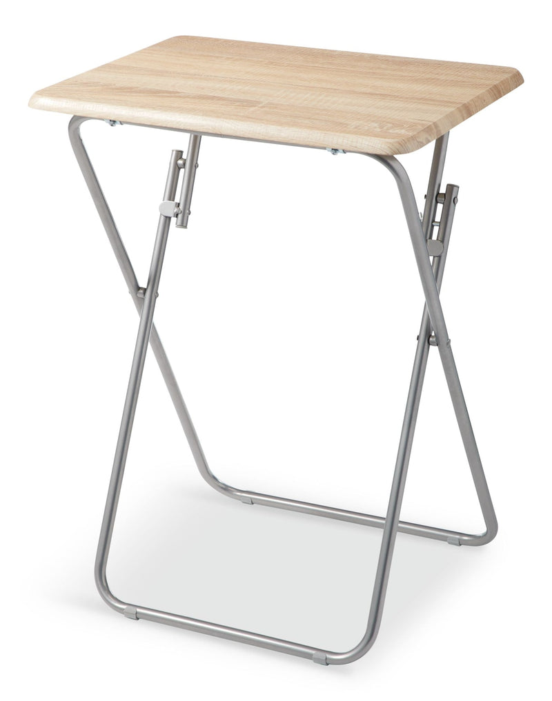 FOR LIVING Portable Wood & Metal Folding TV Tray/Laptop/Side/End Table E9