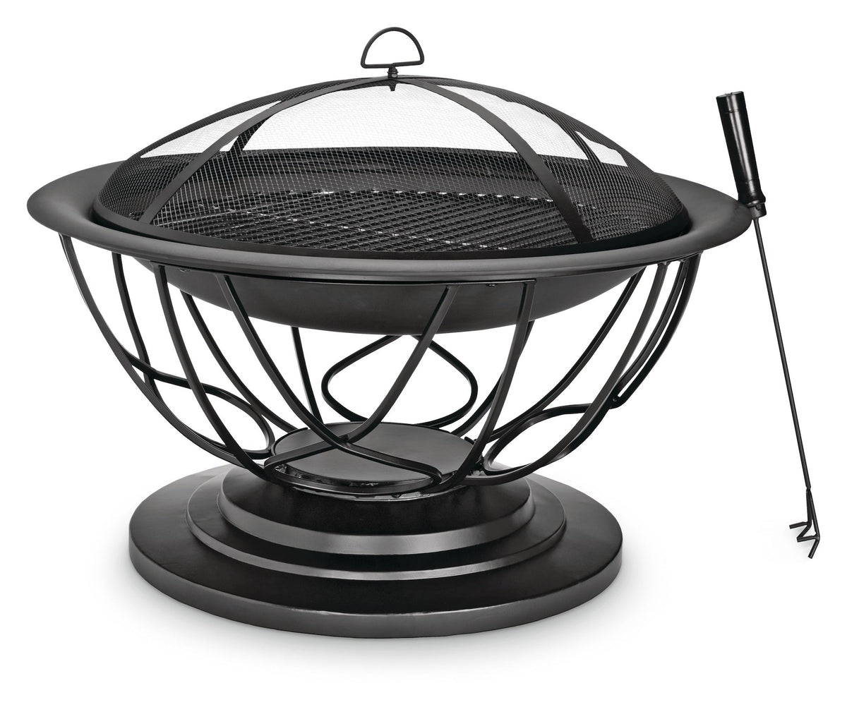 For Living Savona Round Wood-Burning Outdoor Fire Bowl/Fire Pit, 29.5 x 20-in