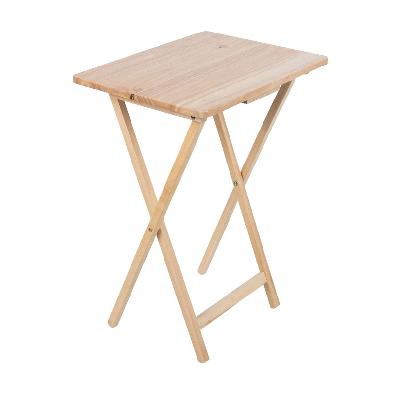 For Living Solid Wood TV Tray, Foldable, Natural Wood Finish TV Tray V6