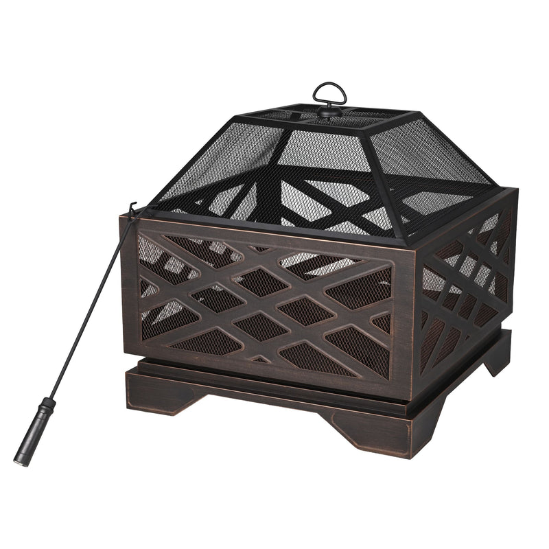 For Living Square Heavy Duty Patio Fire Bowl/Fire Pit Cover, 31 x 31 x 24-in H9