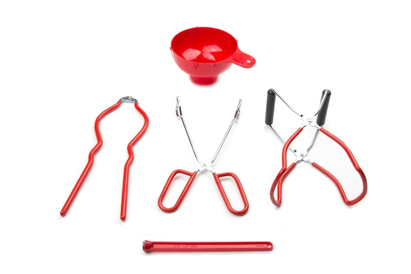 Fox Run Canning Specialty Set, 5-pc, Plastic, Red O9