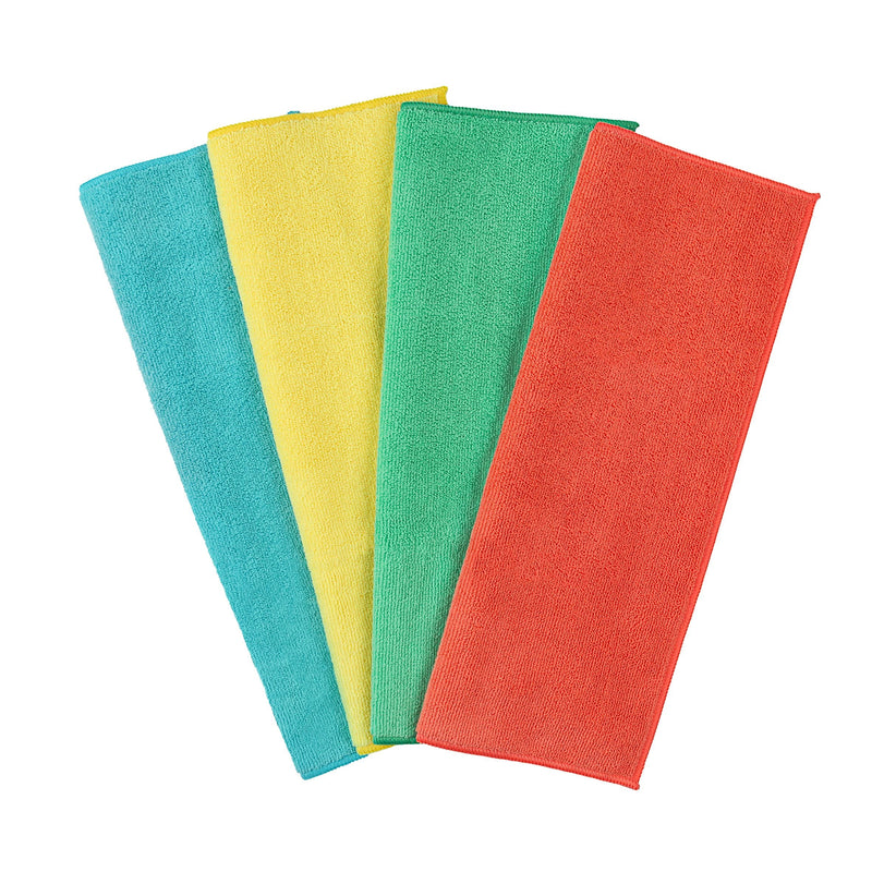 FRANK All-Purpose Machine Washable Microfibre Cloths, Various Colours, 4-pk Q9