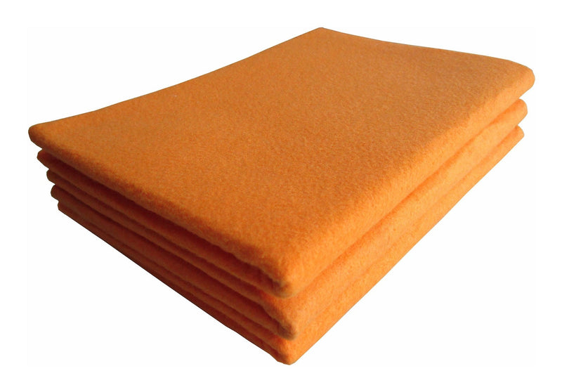 FRANK All-Purpose Machine Washable Synthetic Giant Shammy Towel, Orange, 3-pk D2