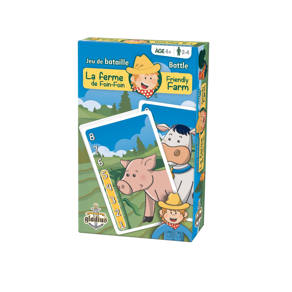 Friendly Farm Battle Family Board Game, Bilingual, Ages 4+