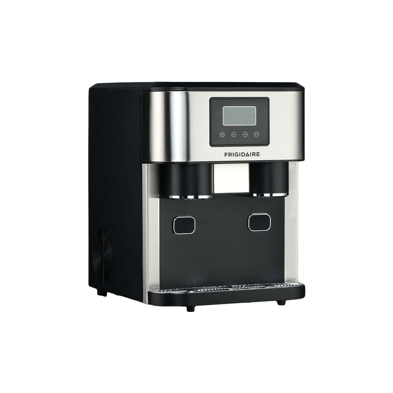 Frigidaire 3-in-1 Compact Countertop Water Dispenser & Ice Maker with LED Display, 33-lb Ice/Day, Stainless Steel A1