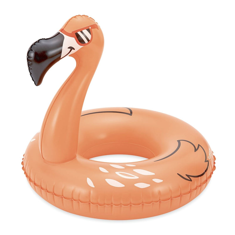 Funsicle Flaming Flamingo Inflatable Pool Swim Ring/Tube, 33-in O3