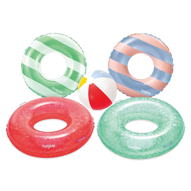 Funsicle Inflatable Pool Float Fun Tube Party Pack, 5-pcs, Ages 14+ D5