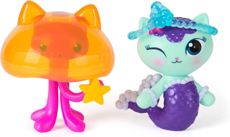 Gabby's Dollhouse: The Movie, MerCat & Kitty Jellyfish, Toy Figures with 2 Accessories, Ages 3+ V3