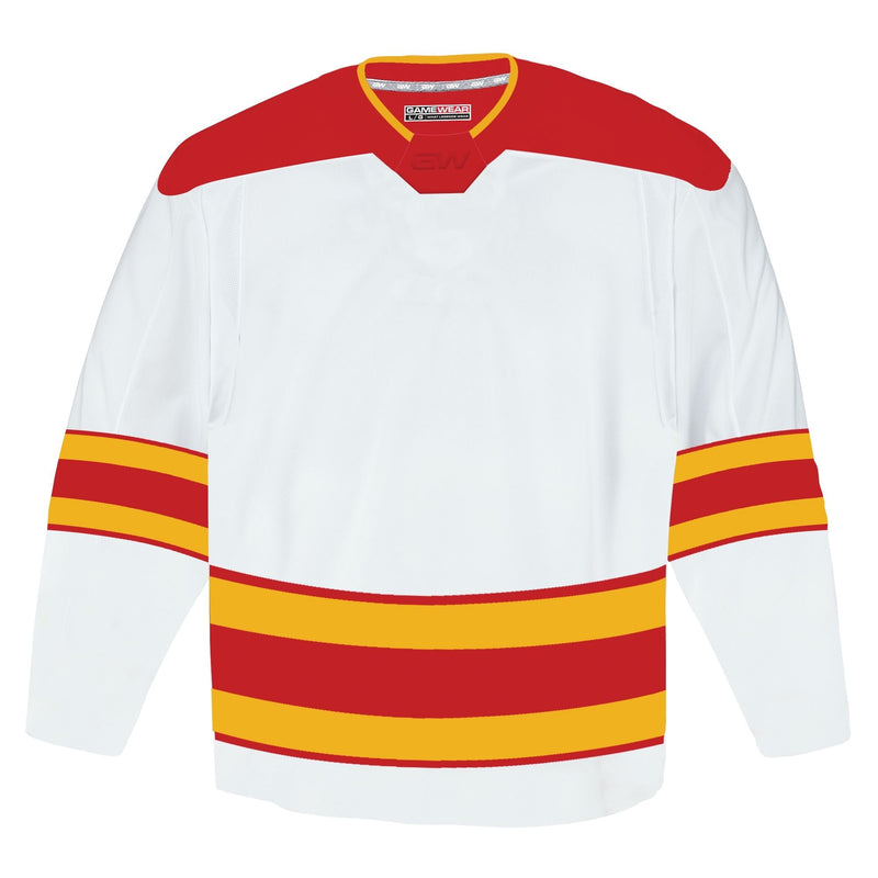 Gamewear 8500 Pro Team Hockey Jersey, Senior, Calgary Flames Away Colours, Various Sizes G2