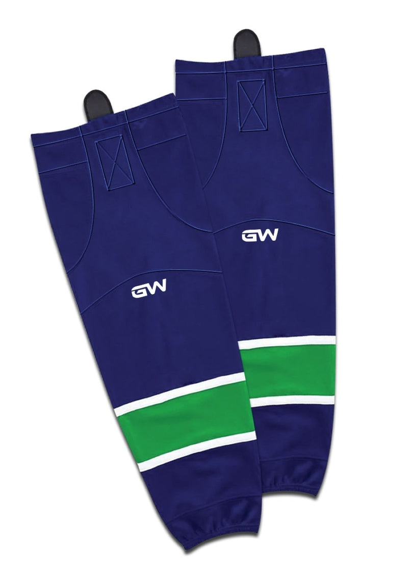 Gamewear 8500 Pro Team Performance Hockey Socks, Vancouver Canucks Home Colours, Assorted Sizes P5