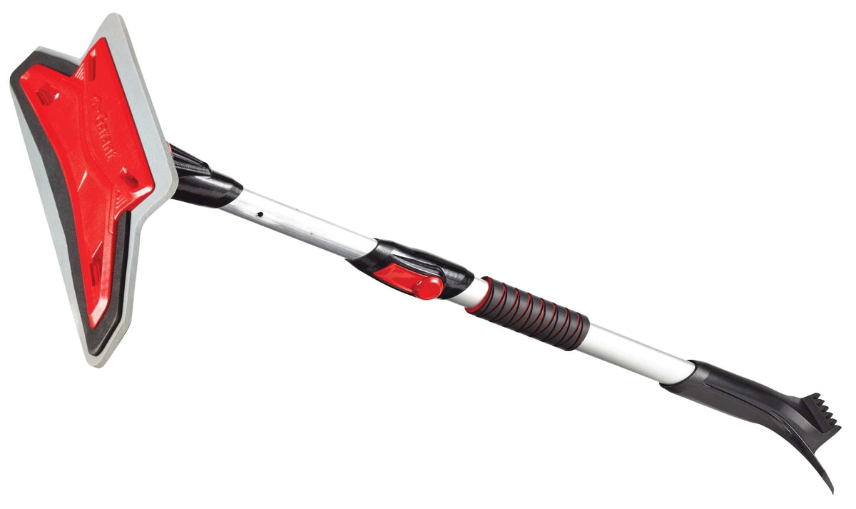 Garant Telescopic Pivoting Head and Scratch-Free EVA Foam Snow Brush With Ice Scraper, 52-in