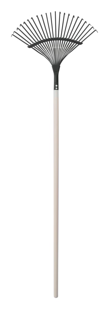 Garden Club 16-in Wide Metal 22-Tine Leaf Rake, 48-in Hardwood Shaft G8