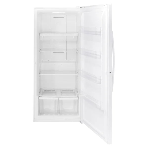 GE 21.3 cu. ft. White Upright Freezer with Exterior Adjustable Temperature Control S4