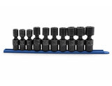 GearWrench 6 Point Standard Drive X-Core Pinless Universal Impact Socket Set, Metric, 1/2-in, 10-pc