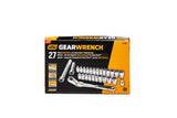 GearWrench Pass-Thru 1/4-in Drive Socket Set 27-pc, SAE/Metric