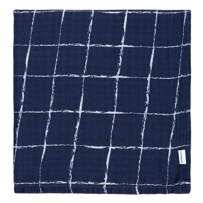 Gerber Childrenwear Coastal Calm Soft Cotton Muslin Baby Blanket, 2-pk I4
