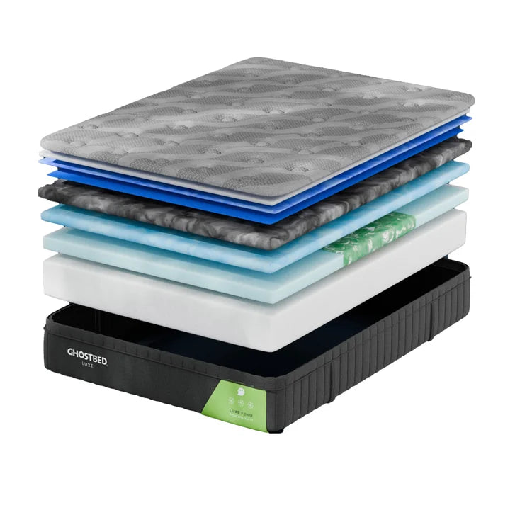 GhostBed Luxe II 35.6 cm (14 in.) Gel Memory Foam Mattress with Adjustable Base X8