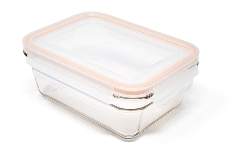 Glasslock Rectangular Glass Food Storage Container with Leakproof Lid, 970-mL I5