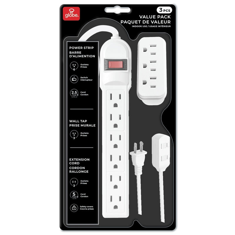 Globe 3-Piece Indoor Electrical Value Pack Y8