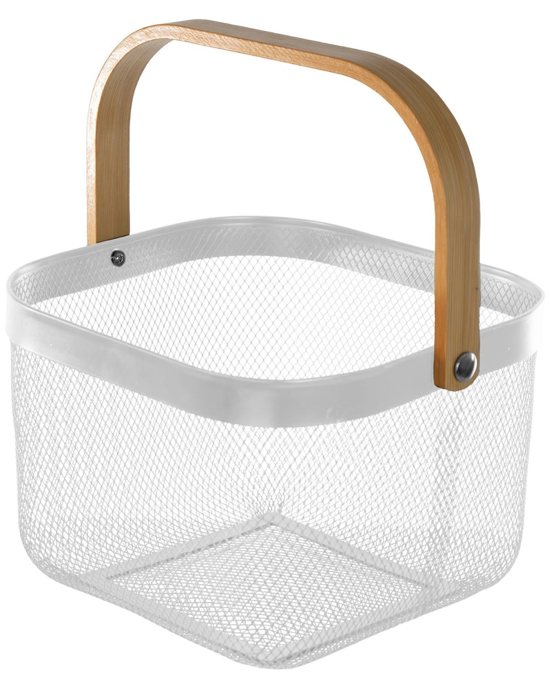 Gracious Living Wired Basket, White Y6
