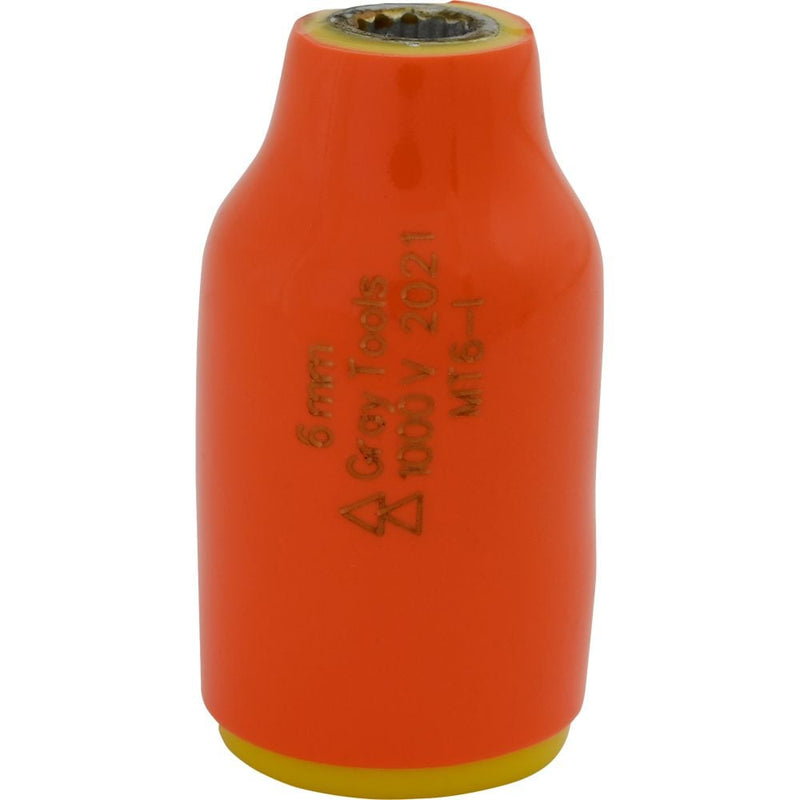 Gray Tools 3/8-in Drive Standard Length Socket, Assorted Sizes, 12 Point, 1000V Insulated X0