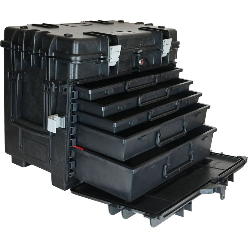 Gray Tools Mobile Tool Chest, 3 Small, 1 Medium & 1 Large Drawer, Black Y4