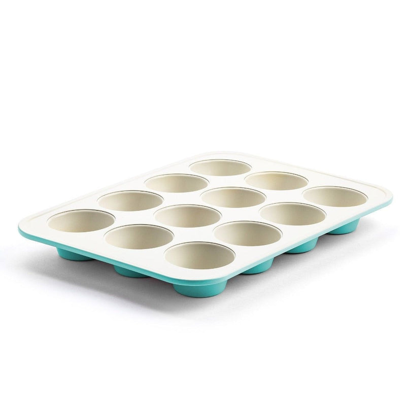 Green Pan Teal Ceramic Non-Stick Muffin Pan, 12-Cup G6