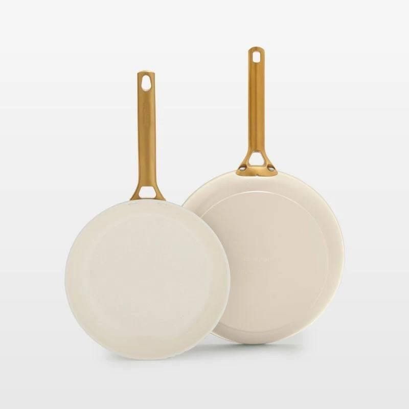 GreenPan Luxe 2pc Ceramic Frypan set - cream G3