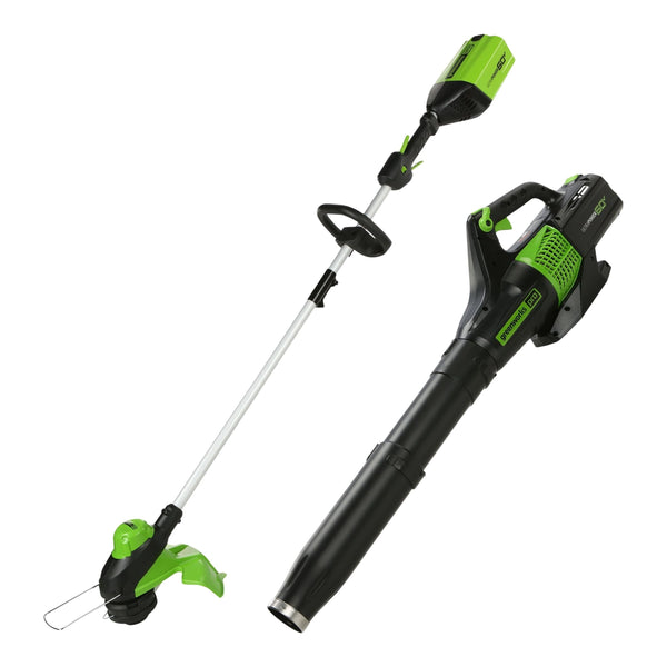 Greenworks 60V 13-in String Trimmer & 540CFM/140MPH Blower Combo Kit with 4.0Ah Battery & Charger H6