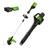 Greenworks 60V 13-in String Trimmer & 540CFM/140MPH Blower Combo Kit with 4.0Ah Battery & Charger
