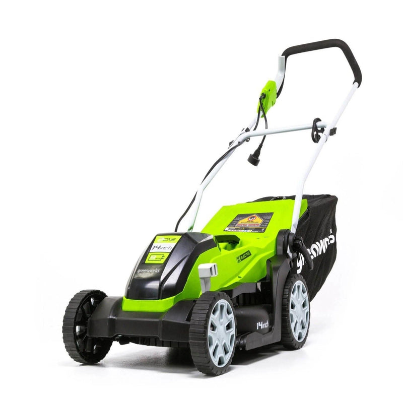 Greenworks 9A 2-in-1 Corded Lawn Mower, 14-in M8