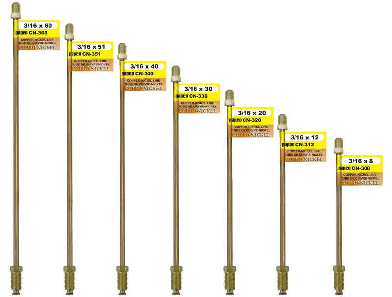 H. Paulin CN340 Copper Nickel Brake Line, Standard, 40 x 3/16-in Please make sure this part fits your need Y8