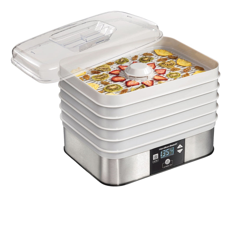 Hamilton Beach Digital Food Dehydrator with Adjustable Thermostat, Grey V8