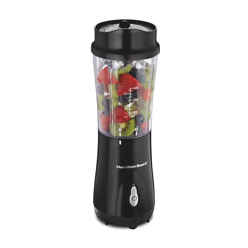 Hamilton Beach Personal Creations Single-Serve Blender with Travel Jar, Black, 414mL K3