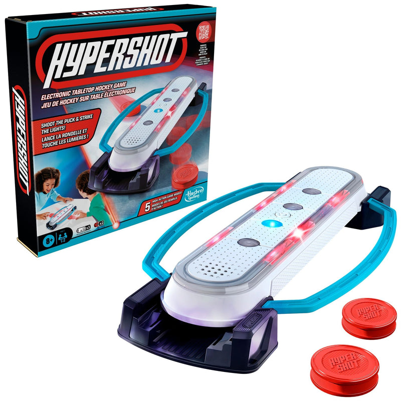 Hasbro Games Hypershot Electronic Tabletop Hockey Game, 5-in-1 Board Game, Ages 8+ T8