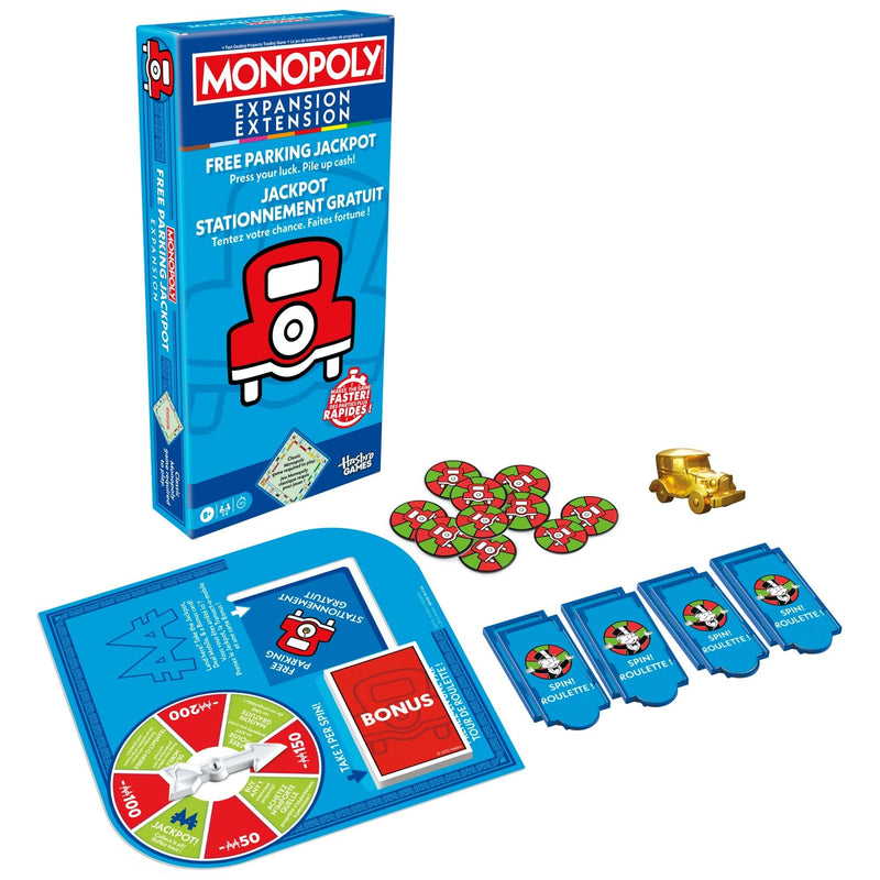 Hasbro Games Monopoly Free Parking Jackpot Expansion Pack for Classic Monopoly Game W9