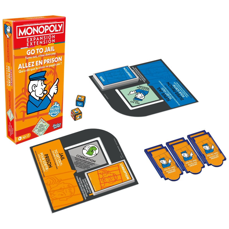 Hasbro Games Monopoly Go To Jail Expansion Pack for Classic Monopoly Game G5