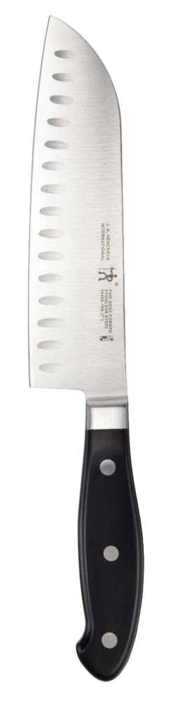 Henckels Stainless Steel Fine Edge Forged Santoku Knife, Ergonomic Grip, 7-in Z2